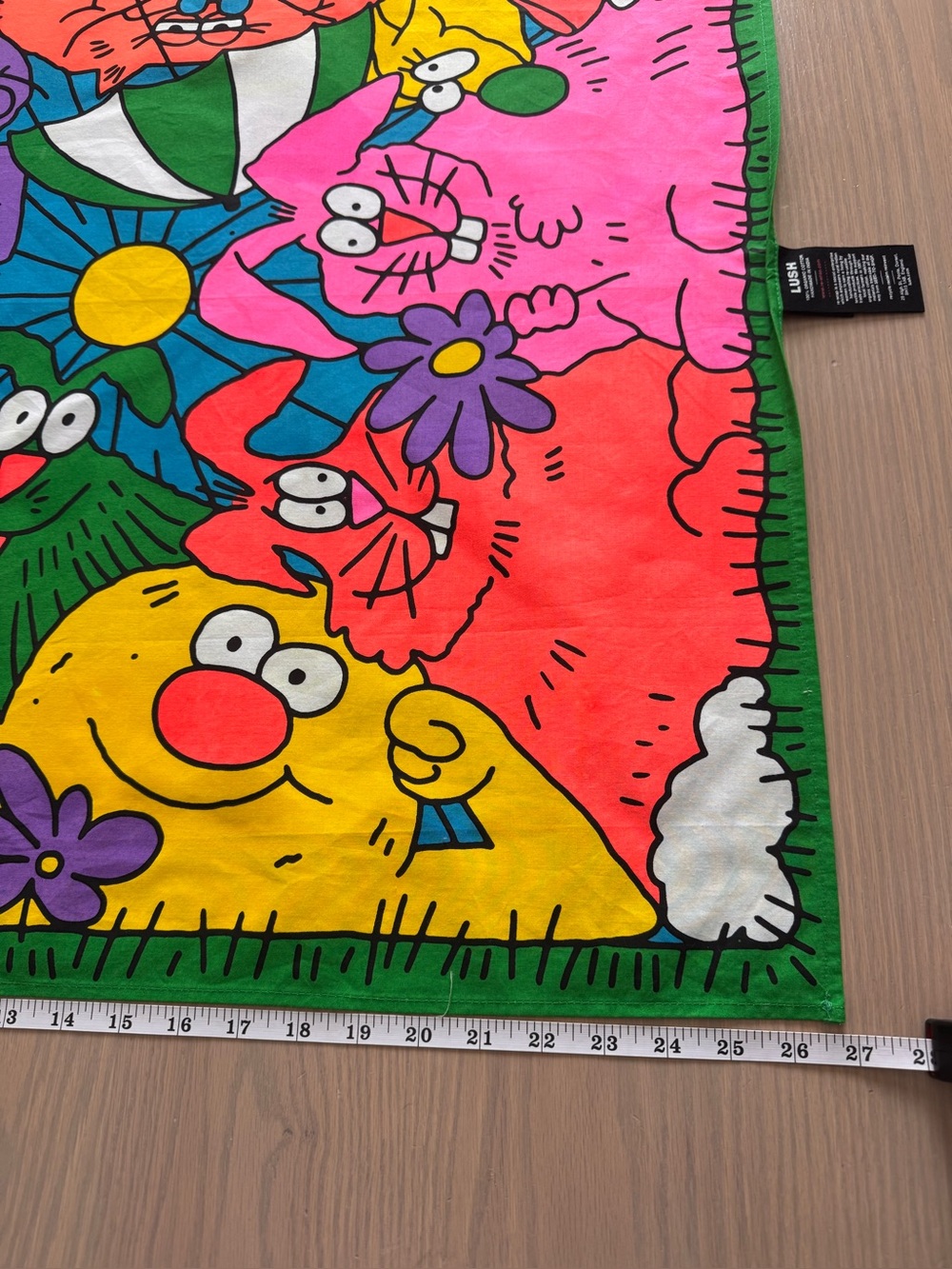 Lush Bright Cartoon scarf - Pink, Yellow, Green, Purple, Red